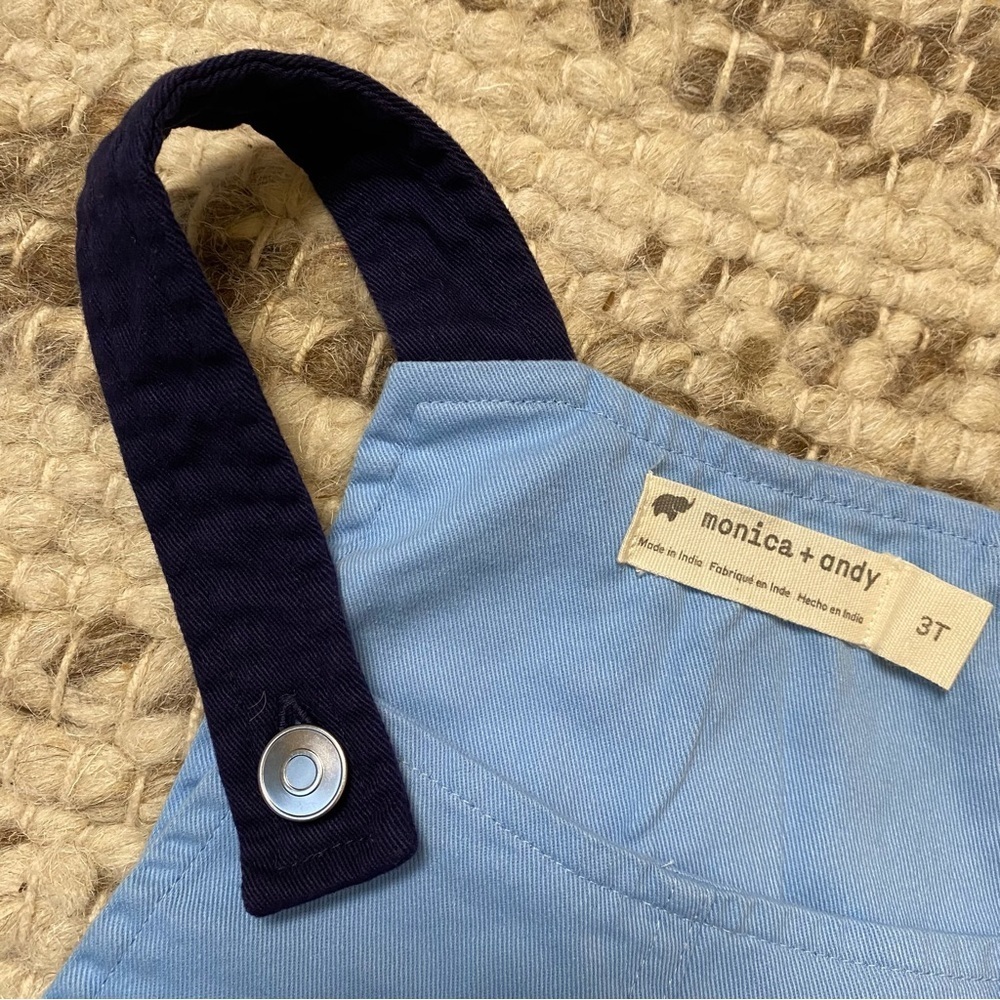 NWOT monica + andy 2 Cotton Twill Excavator + Black Corduroy Overalls, 3T Unisex - Picture 6 of 16